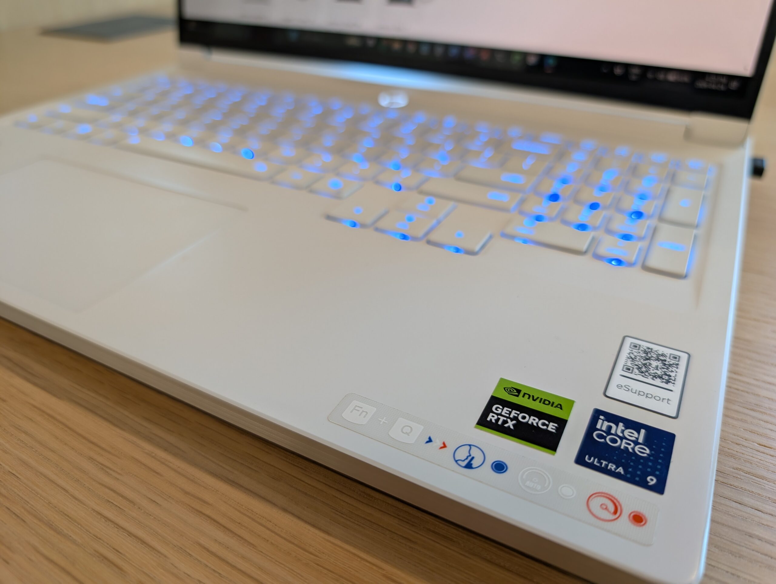 Lenovo Legion 7i Gen 10 keyboard and touchpad close up review