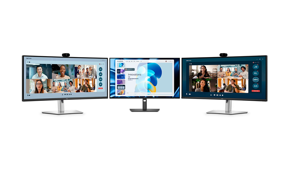Dell Pro P monitor with built-in webcam family, 34-inch ultrawide and 27-inch models with pop-up cameras