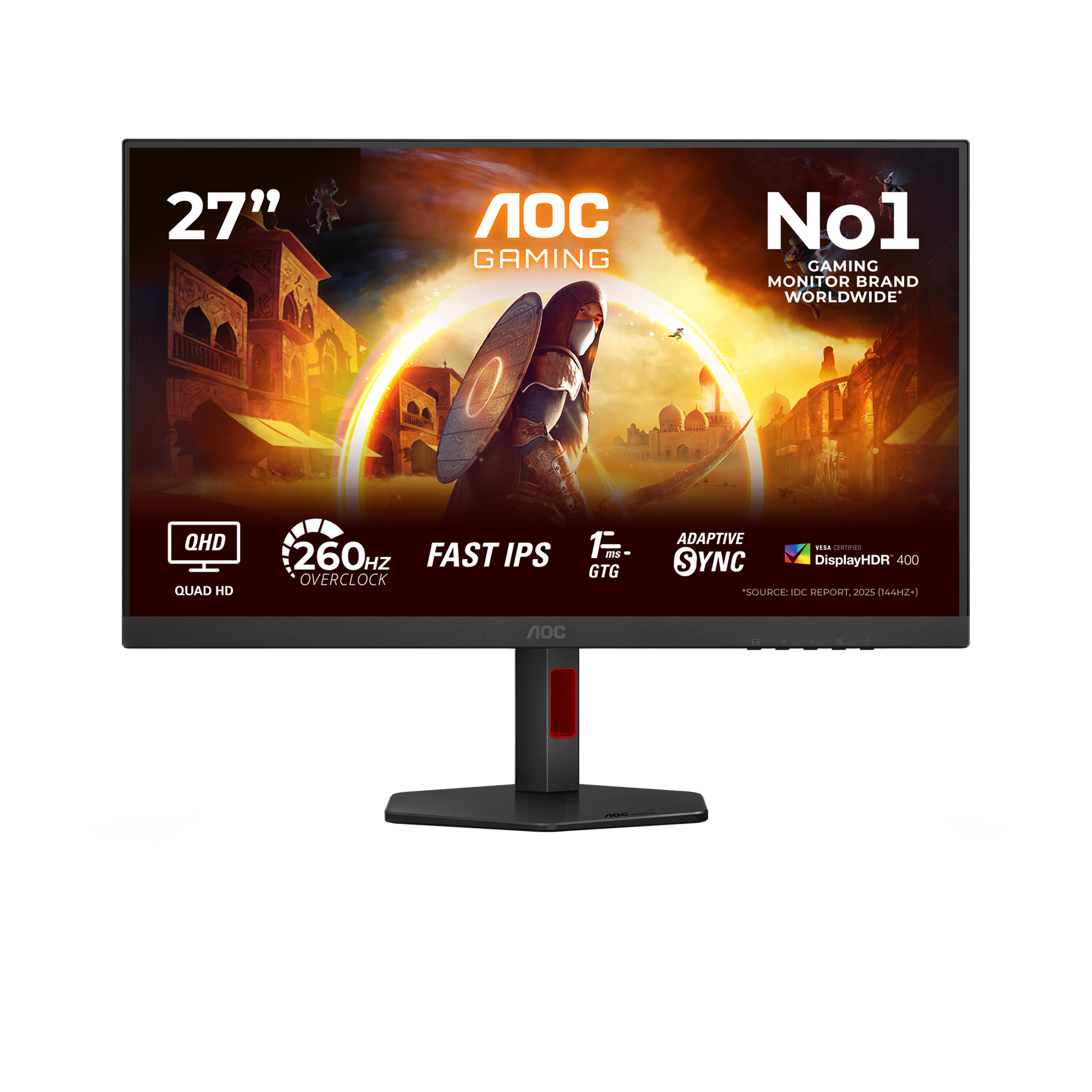 Q27G4ZRAD 27-inch QHD gaming monitor shown from the front