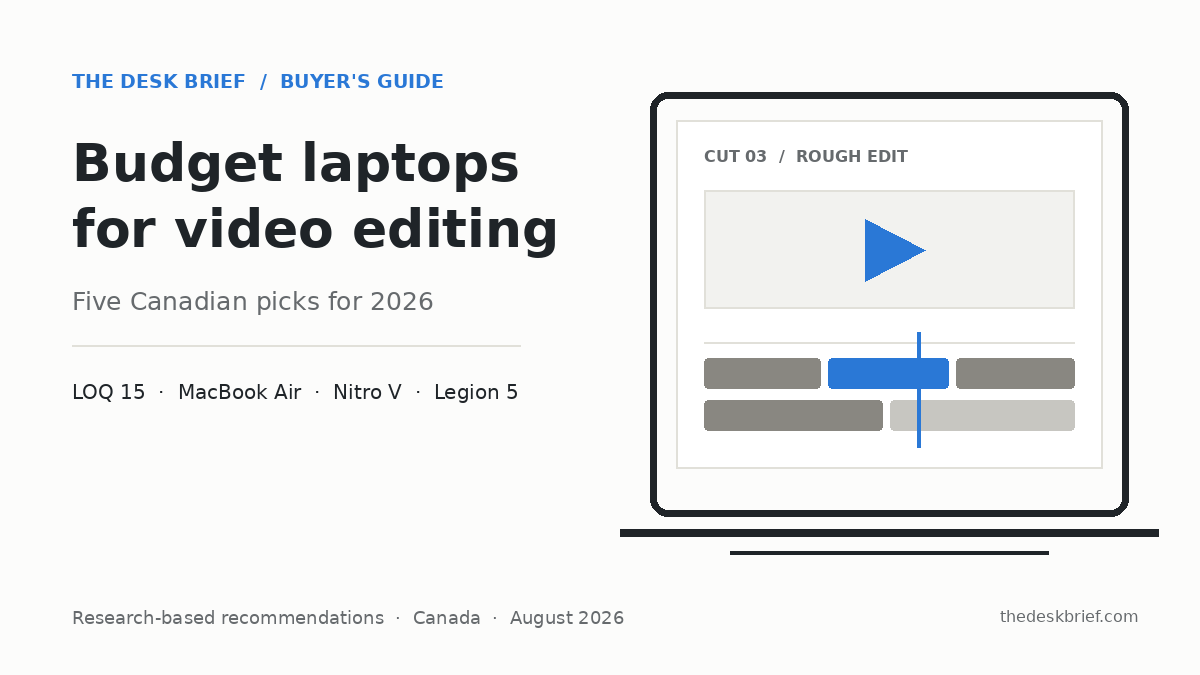 Best budget laptops for video editing in Canada 2026 buyer's guide