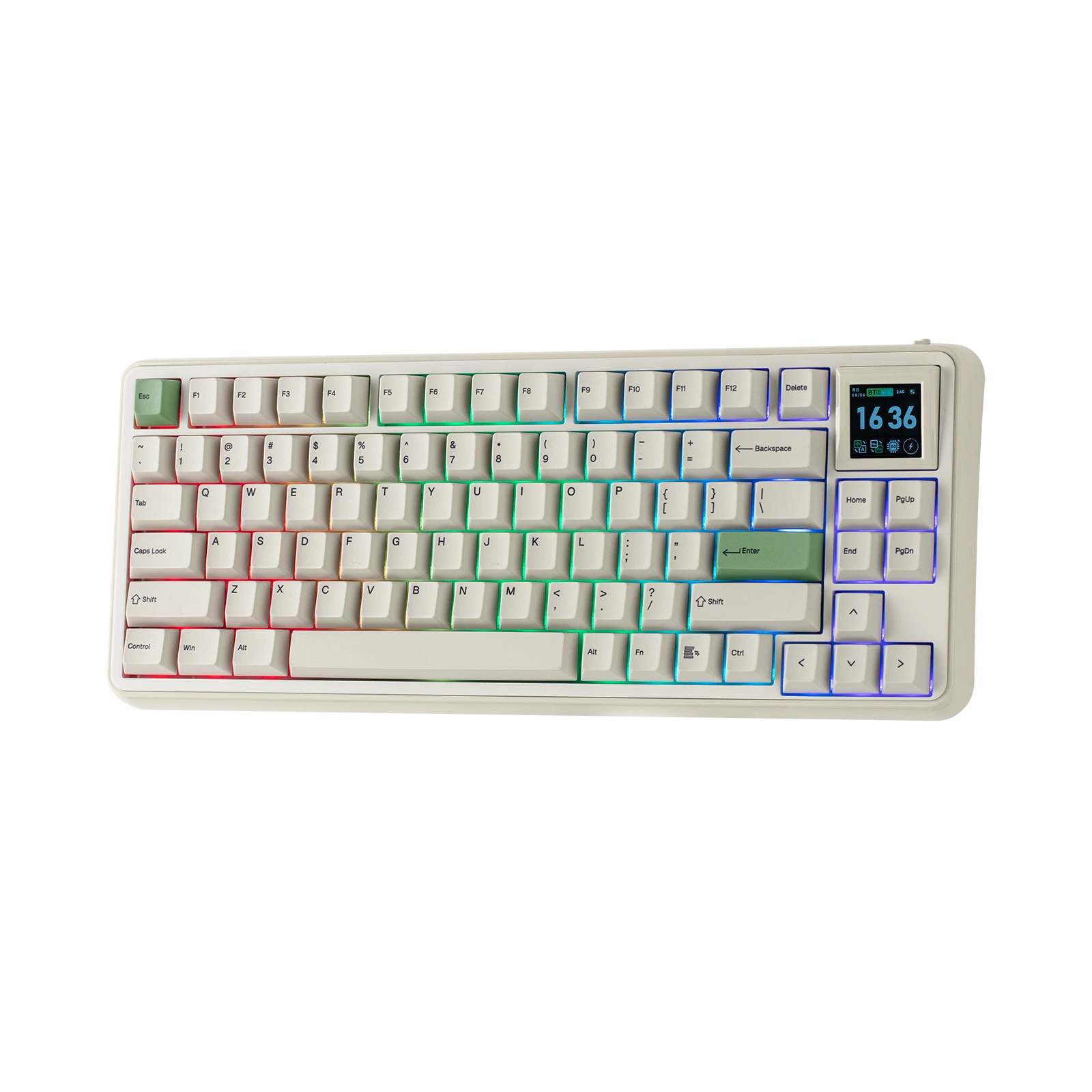 Epomaker RT75 keyboard with detachable 1.54-inch screen