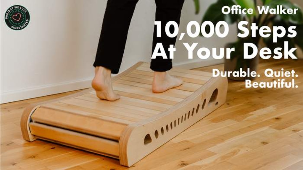 Manual walking pad by Office Walker used at a desk