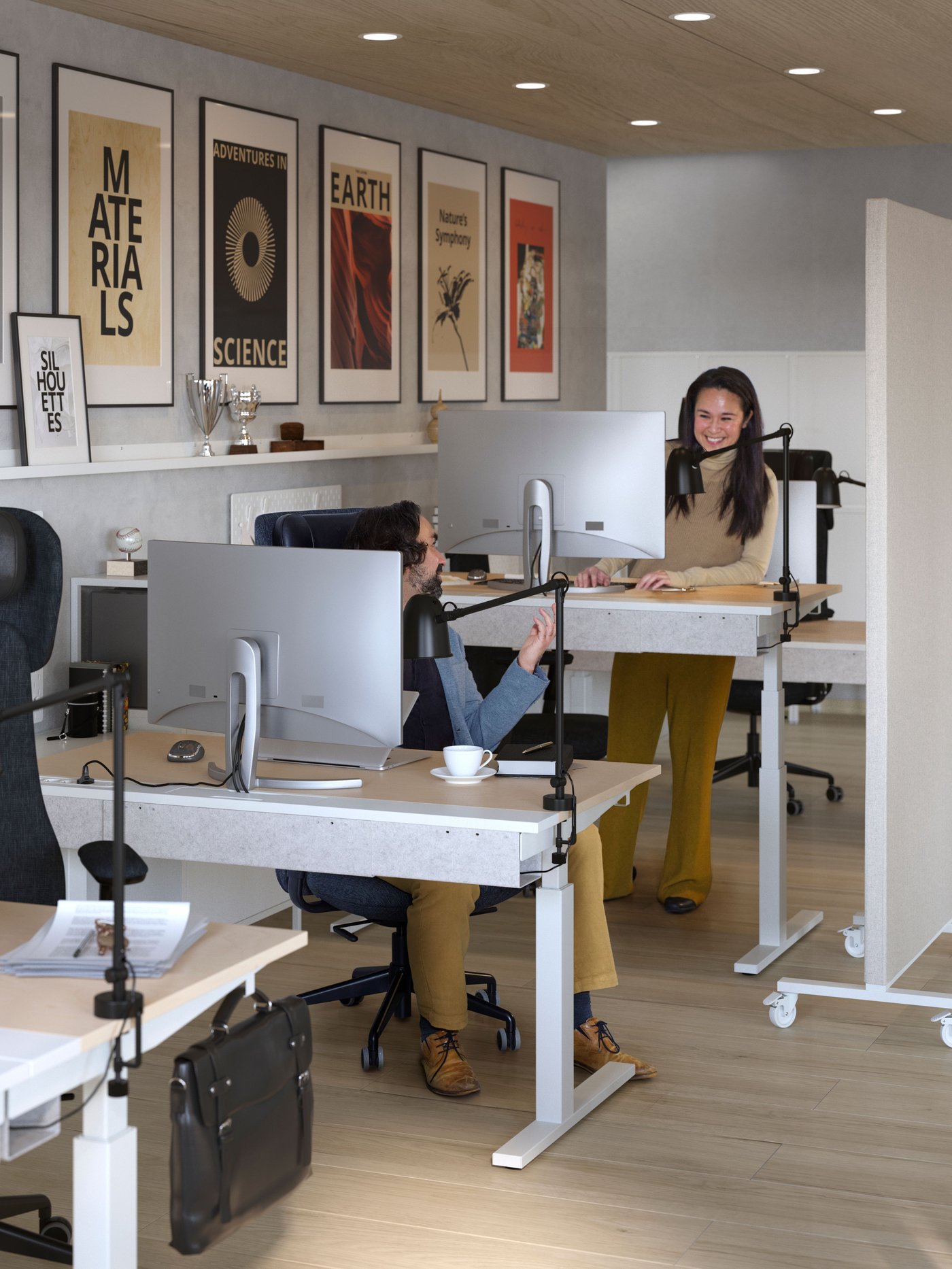 IKEA desk hack planning reference shown with IKEA MITTZON office desks