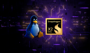 Snapdragon X2 Linux early developer preview shown with the Linux mascot and Snapdragon X2 Elite chip
