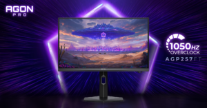 AGP257FT 1000 Hz esports monitor in AOC press artwork