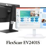 EIZO EV2401S office monitor shown in black and white finishes